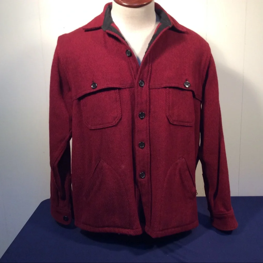 Men's Red Wool Jacket - Picture 10 of 10